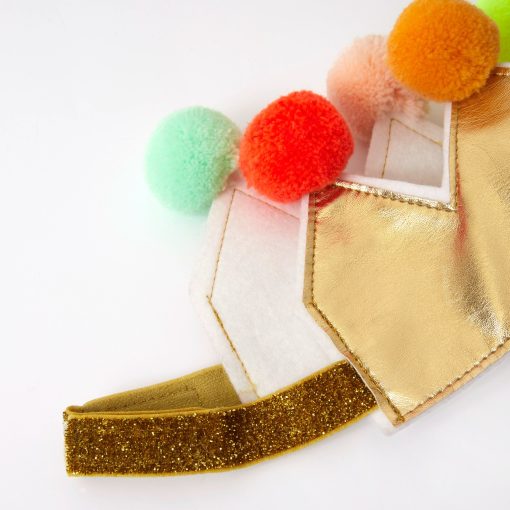 Gold Pompom Crown - Image 2